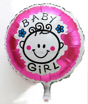30 vnt./daug Baby shower Šalies prekių berniuko mergytę, šypsena, veido folija balionai Partija pasisako 18inch maišyti stilius didmeninės
