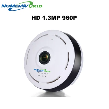 360 Laipsnių smart panoramin IPC Belaidžių IP Fisheye Parama kamerų Dviejų krypčių Garso P2P 960P HD kameros wifi