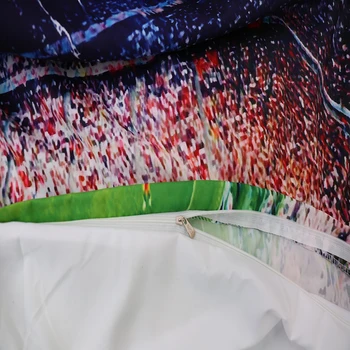 3D Atspausdintas Mėlynos Futbolo Patalynės Karšto Pardavimo Futbolo Antklode Padengti Nustato Vieną Dvigubo King Size