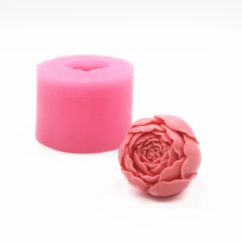 3D Rožių Gėlių, Žvakių ir Muilo, Pelėsių Silikono Forma 