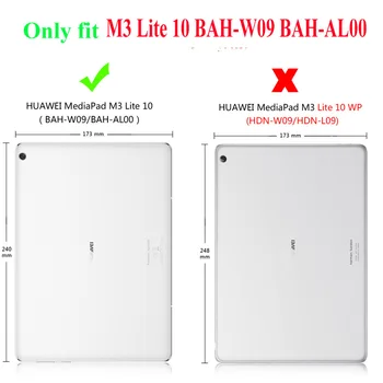 3D Spausdinimo Atveju, Huawei MediaPad M3 Lite 10 BAH-L09 BAH-W09 BAH-AL00 10.1 colių Smart Cover 