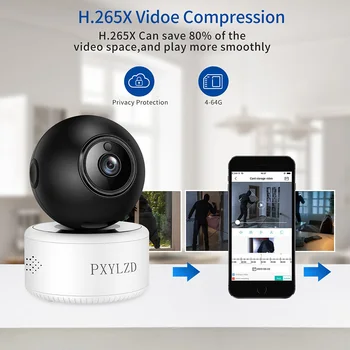 3MP 2K IP Kamera, Wifi Namų Apsaugos Kamera, H. 265X Saugojimo HD Naktinio Matymo AI Humanoidų Aptikimo Vaizdo Stebėjimo Kūdikio stebėjimo