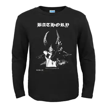4 dizaino Švedijos roko grupės Batoras Punk rokeris vyrai moterys visiškai ilgomis rankovėmis marškinėliai sunkiųjų black metalo trišakis demonas fitneso Šėtonas