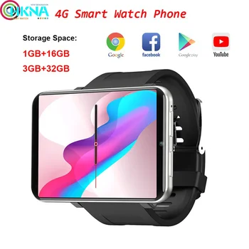 4G LTE, GPS Smart Watch Telefonas Android 7.1, Didelis Ekranas, 3 GB 32GB SIM Kortele, 5MP Kamera, 