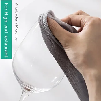 5 VNT Buitinių absorbentas mikrofibros stiklo skudurėliu virtuvės specialaus stiklo, vyno servetėlės medžiaga langų valymo šluostės 50*60cm