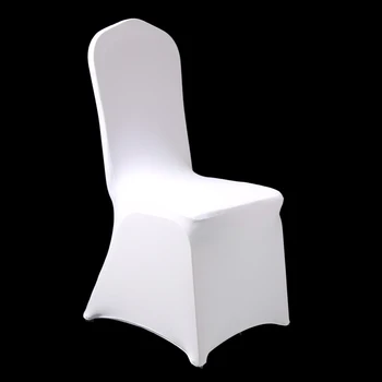 50/100vnt Spandex Vestuvių Kėdžių dangose-Balta Šalies Pokylių Poliesteris Ruožas Elastinga Kėdės Apima