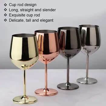 500ml Nerūdijančio Plieno Goblet Šampano Taurė Vyno Stiklo Kokteilių Stiklinių Kūrybos Metalo Vyno Stiklo Baras, Restoranas