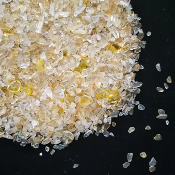 50g natūralus citrinas rašė kvarco kristalo žvyras, krito akmens urmu