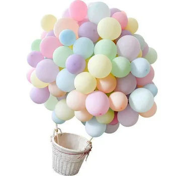 50pcs 10inch Macaron Kolbų Pastelinių Saldainiai Balionus, Gimtadienio Dekoracijas, Baby Shower Spalvinga Oro Kamuolys Vestuvių Arch Baloons