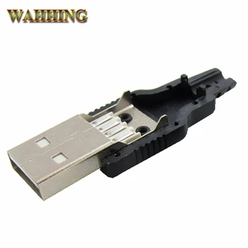 50pcs USB Male Kištuko Lizdo Jungties Adapteris & Plastiko Dangtelis, skirtas 