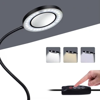 5X USB LED Apšviestas didinamasis stiklas Lankstus Stalo Spaustukas Skaitymo/Suvirinimo Didelis Lęšio, Didinamojo Stiklo Top Desk Optiniai Prietaisai