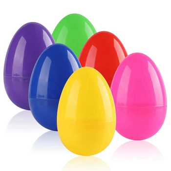 60Pcs Pildomus Plastiko Easter Egg Hunt Šalis Tiekimo Pack Asorti Spalvos Plastikiniai Kiaušiniai