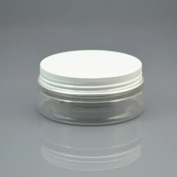 60pc/daug 50ml skaidraus Plastiko Kosmetikos Jar Serumo Buteliuką Baltos, Rožinės, Aukso Aliuminio Dangtelis 1.76 oz 