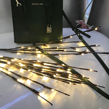 70CM 20Bulbs LED Gluosnio Šakos String Žibintai Gėlių Fariy Naktį Šviesos, Miegamojo Vestuvių Namų Kalėdų Vakarėlį Sodo Dekoro