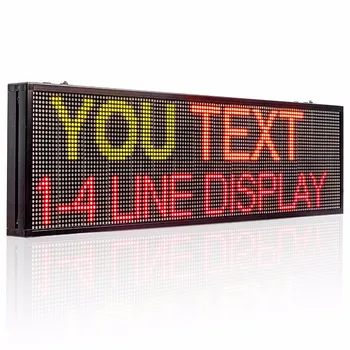 77X27cm 32*96 Patalpų RGY 3 spalvų LED Ekranas Valdybos WIFI Programuojami Slenkantį Tekstą Raudona Žalia Geltona LED Atvira Pasirašyti Billboard