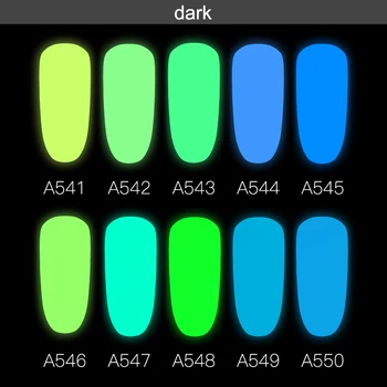 7ml Mirkti Off Nagų Gelis lenkijos nustatyti Švyti Tamsoje Liuminescencinės Neoninės Šviesos Nagų Dailės Dizaino su UV/LED Lempos