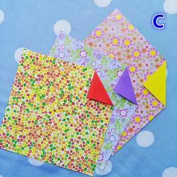 90pcs/daug gėlių, gėlių modelio origami popieriaus lapų, 15x15cm dvigubo dydžio spalva