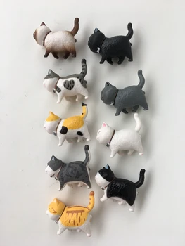 9PCS/DAUG mini katė kawaii ACTOYS Japonijos Anime Puikus Varpai Katė Atostogų Dovanų veiksmų skaičius, kolekcines, modelį, žaislai vaikams