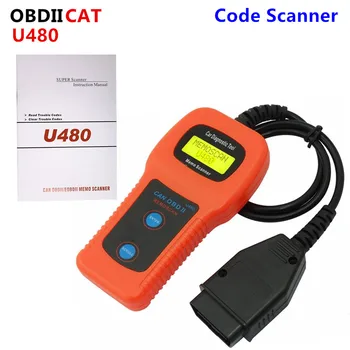 A+Kokybės U480 OBD2 OBD Automobilių Diagnostikos Skaitytuvo Įrankiai U480 GALI AUTOBUSŲ ir Variklio Kodo Skaitytuvas