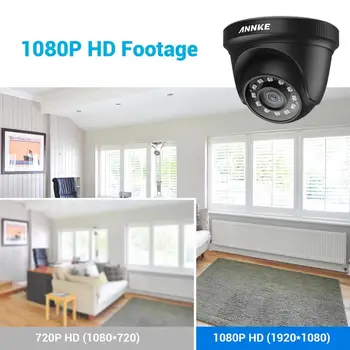 ANNKE 2/4pcs 2MP 1080P HD Saugumo Stebėjimo Sistemos Kameros IR-Cut Naktinio Matymo Garso Įrašymo Vandeniui Korpusas Fotoaparato Rinkinys