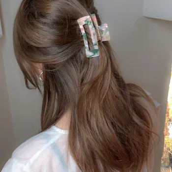 Acetato plateKorean net raudona retro šarvai plaukų aksesuarai mergaitė sugauti įrašą didelės paprasta temperamentas plaukų sugauti HairClaws