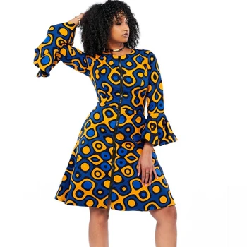 Afrikos Palto, Suknelės Moterims Ilgomis Rankovėmis 2020 Naują Afrikos Moterų Drabužių Mados Africaine Skraiste Midi Suknelė Afrikos Drabužiai