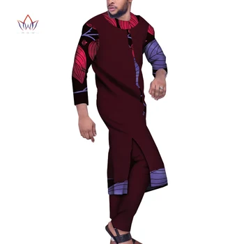 Afrikos Stilius 2021 Individualų Kelnės, Kostiumai Vyrams Dashiki Plus Size Ilgi Marškinėliai Vyrams Mados Tradicinių Afrikos Drabužių WYN1066