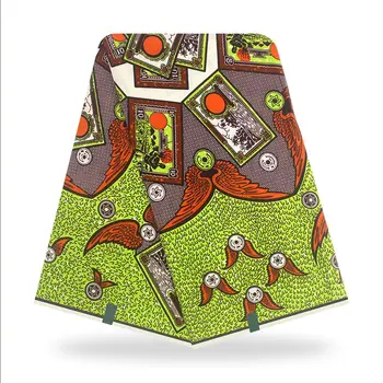 Afrikos vaškas audiniai: medvilnės (afrikos vaškas spausdinimo audinio 6yards/vnt afrikos audinio moterų suknelė
