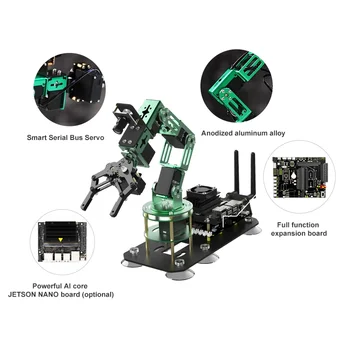 AiSpark Yahboom DOFBOT AI Vizija Roboto Ranka su ROS už Jetson NANO 4GB B01
