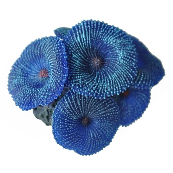 Akvariumo augalų dirbtinį koralų mėlyna