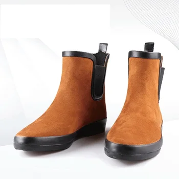 Aleafalling naujo dizaino lietaus batai neperšlampami butas su batų moteris lietaus moteris, vandens guminiai batai elstic botas w204