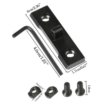 Aliuminio lydinys M-Lok trikojo adapteris Profilis KeyMod Diržas Swivel Stud / Harris Stiliaus Bipod Adapteris