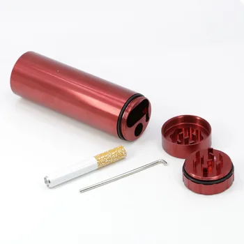 Aliuminio lydinys multi-funkcija tabako šlifuoklis rūkymas vamzdžių rinkinys cigarečių atveju box 110*30mm 140g