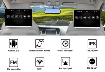 Android 9.0 12V HDMI-suderinamas Automobilinis TV Grotuvo ekranas Pogalvių Monitorius Touch 