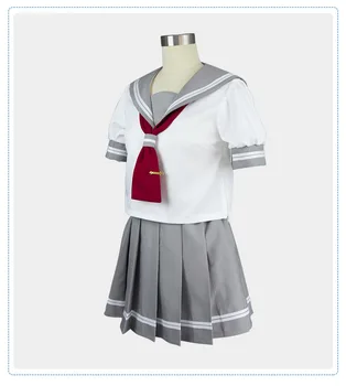 Anime Lovelive Cosplay Mokyklos Vienodos Saulės Aqours kostiumas Takami Chika Merginos Sailor Uniformas moterų vienodas JK sijonas