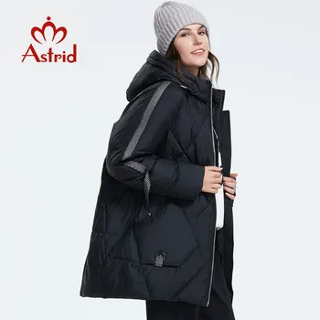 Astrid 2019 Žiemos naujas atvykimo žemyn striukė moterims, viršutiniai drabužiai kokybės su gaubtu, trumpa stiliaus moterų mados žiemos paltai AR-7137