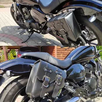 Atsparus vandeniui Motociklo krepšys Sportster XL 883 1200 Motociklo Balno Krepšiai Pu Odos Motociklo Pusėje Įrankių Krepšys iš durų Bagažo