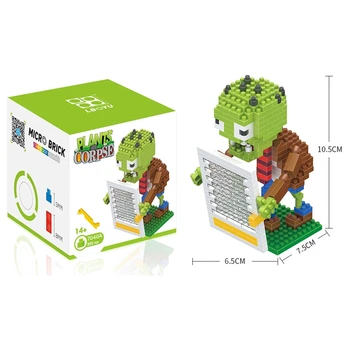 Augalai vs Zombies Duomenys Blokai Veiksmų Skaičiai LegoED Vaidmuo Žaisti Mūšiai Mokymosi Žaislai Vaikams Žaislų Kolekcija
