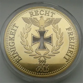 Auksas, Plakiruoti Reichsbank Aachen 1888 Suvenyrų Monetos 1 Vnt./Daug 999/1000 ,Deutschland cinko Kryžiaus Labai Reta Moneta
