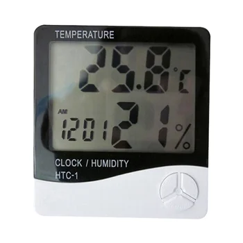 Aukšto tikslumo patalpų skaitmeninis LCD termometras su drėgmėmačiu didelis ekranas žadintuvas Elektroninis Drėgmės Matuoklis Oro Stotis