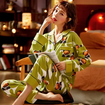 Aukštos Kokybės Moterų Medvilnės Pižama Komfortą Sleepwear Atsitiktinis Pižamos Karšto Pardavimo Pijamas Mujer Didelio Dydžio Femme Minkštas Homewear XXXL