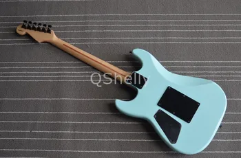 Aukščiausios kokybės QShelly custom blue Charvel San Dimas, alksnis kūno ebony fingerboard plūduriuojantis floyd rose fiksavimo veržlė elektrinė gitara