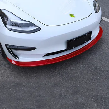 Automobilio Bamperio Lip Reflektoriai Lūpų Kūno Komplektas, Spoileris, Splitter Difuzorius Raštas Apsaugas Tesla Model 3 2017-2020 3 Vnt