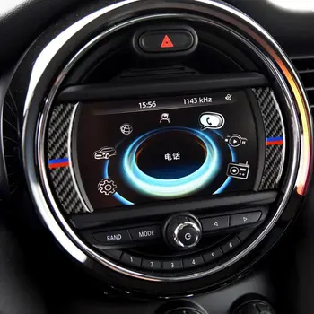 Automobilio Konsolės Navigacijos Ekrano Rėmo Apdaila Vidaus anglies pluošto aplinkosaugos ¾enklelis, Mini Cooper Tautietis F60