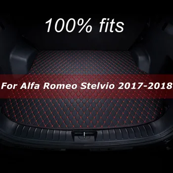 Automobilio bagažo skyriaus kilimėlis Alfa Romeo Stelvio 2017 2018 linijinių krovinių kilimų interjero aksesuarų dangtis