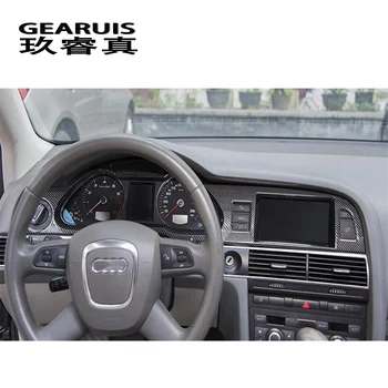 Automobilių optikos Prietaisų skydelis dekoratyvinis apima Lipdukai, apdaila Audi A6 c6 konsolė navigacijos Interjero auto Priedai