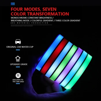 Automobilių Šviesos diodų (LED) Taurės Gėrimo Laikiklis Stabdžių kortelė Hyundais Santa Fe 