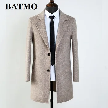 BATMO 2020 naują atvykimo žiemos 80% vilnos tranšėjos paltai vyrams,vyriški pilka atsitiktinis vilnos švarkai,AL52
