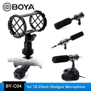 BOYA BY-C04 Kamera, Mikrofonas Shock Mount už AKG D230 Senheisser ME66 Rode NTG-1/2/3/4 Audio-Technica AT-875R Sony ECM-CG50