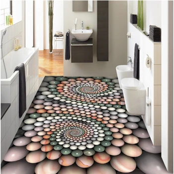 Beibehang Užsakymą grindys, dekoratyvinis dažymas 3d, abstraktūs trimatis jade karoliukai, vonios kambario grindų dažymas 3D grindų plytelės